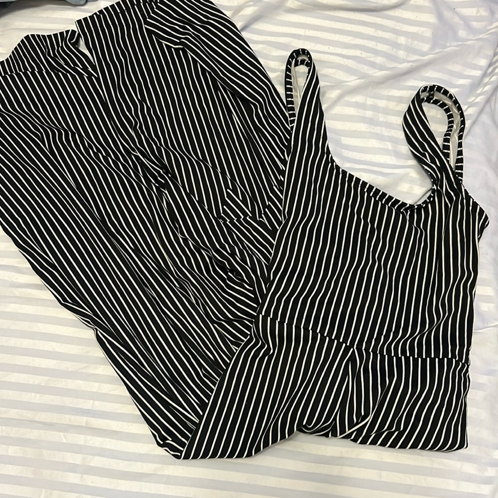 Striped Jumpsuit M
